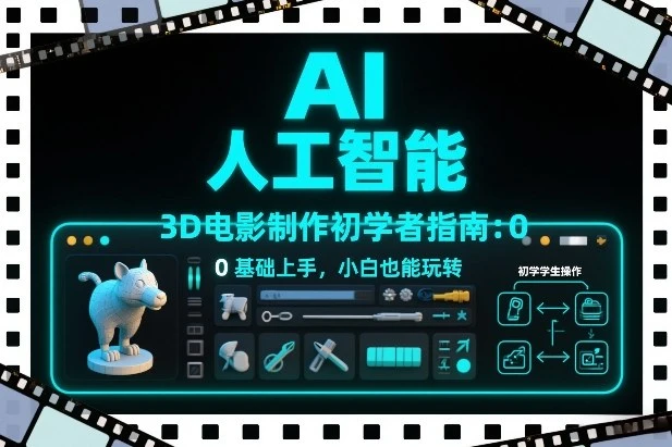 AI人工智能3D电影制作初学者指南：0基础上手，小白也能玩转-项目资料商城