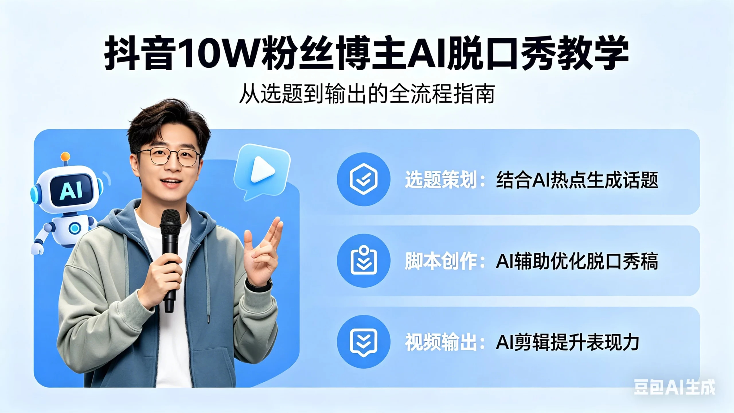 抖音10W粉丝博主AI脱口秀教学 最近刷屏的很火爆的玩法 低门槛 可复制-项目资料商城