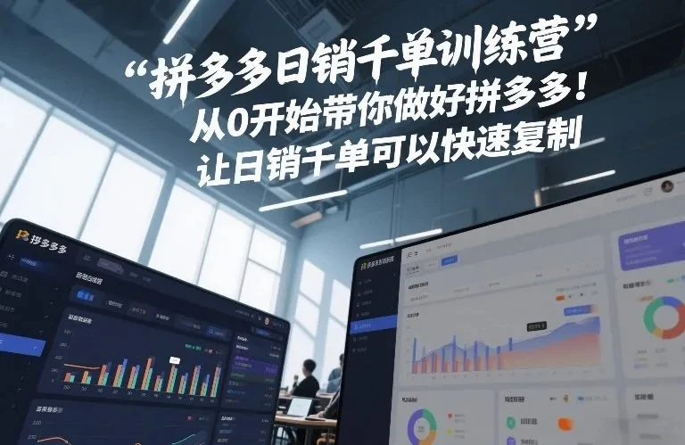 【精】拼多多日销千单训练营，从0开始带你做好拼多多，让日销千单可以快速复制(更新26年1月)-项目资料商城