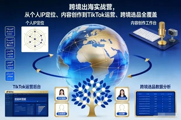 【精】跨境出海实战营,从个人IP定位、内容创作到TikTok运营、跨境选品全覆盖-项目资料商城