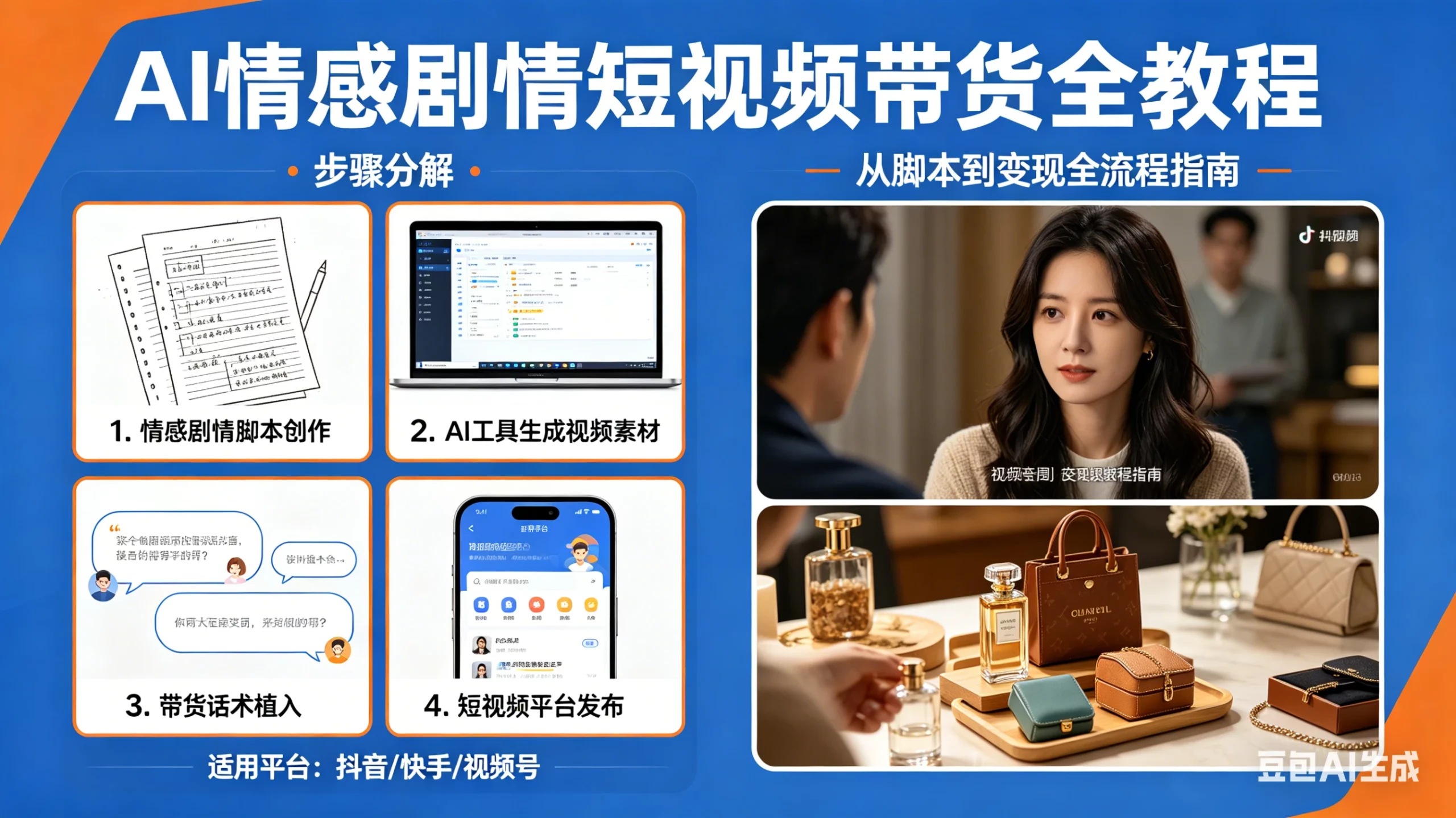 AI情感剧情短视频带货全教程，好操作，小白也能轻松实现短剧带货变现-项目资料商城