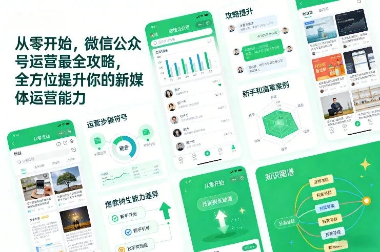 【精】从零开始，微信公众号运营最全攻略，全方位提升你的新媒体运营能力-项目资料商城