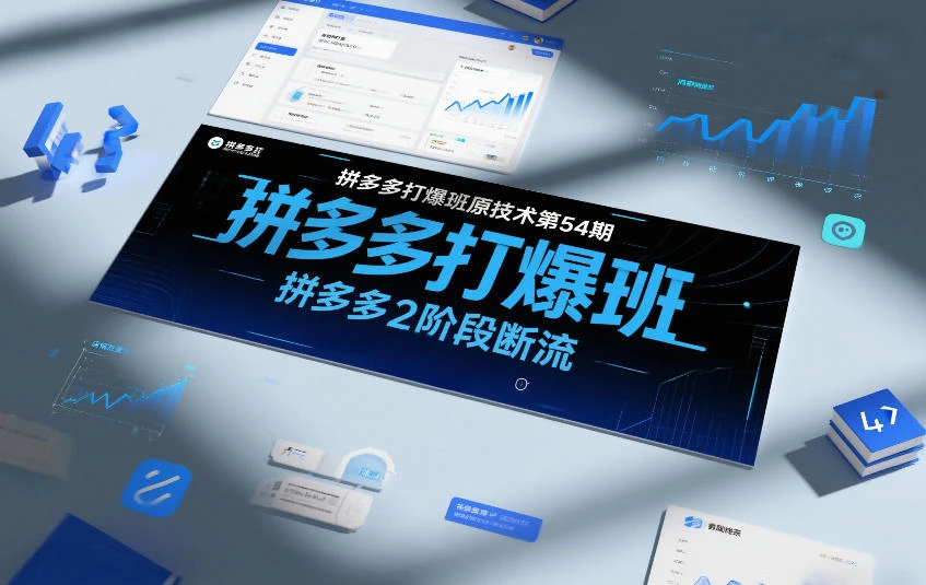 【精】拼多多打爆班原创技术第54期，拼多多2阶段断流-项目资料商城