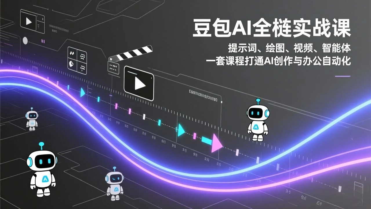 【精】豆包AI全栈实战课-更新：提示词、绘图、视频、智能体，一套课程打通AI创作与办公自动化-项目资料商城