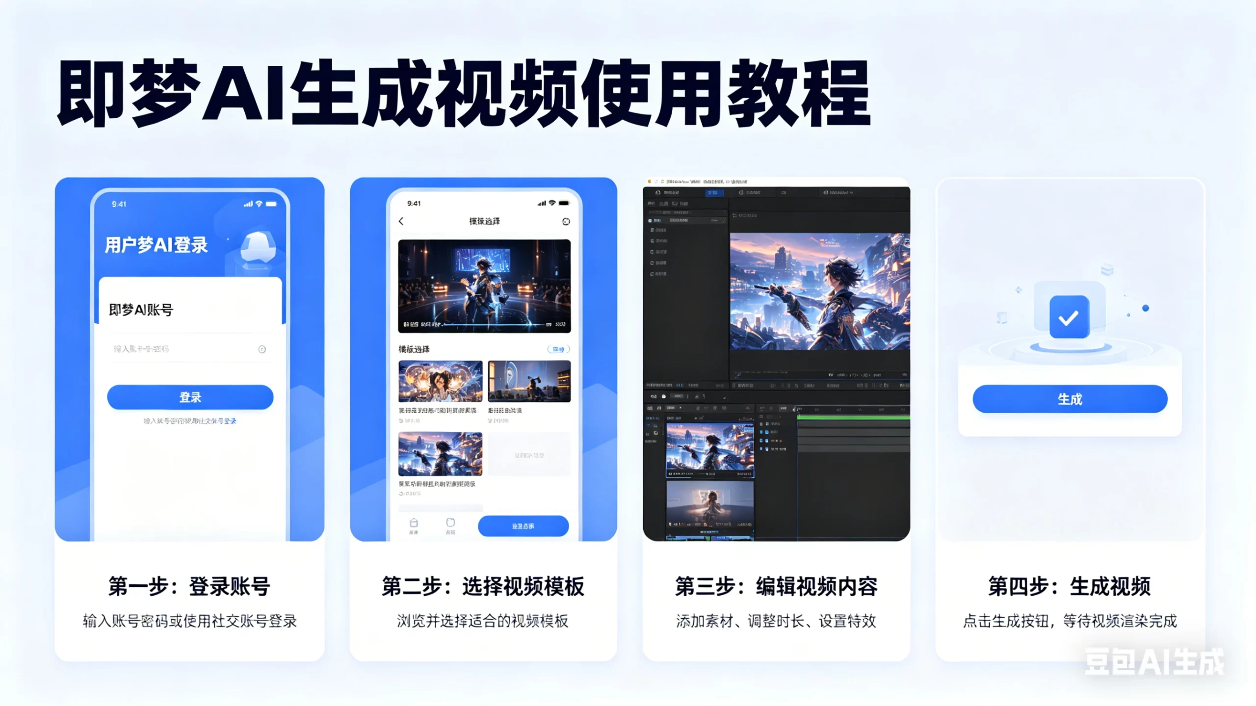 即梦AI生成视频使用教程-项目资料商城