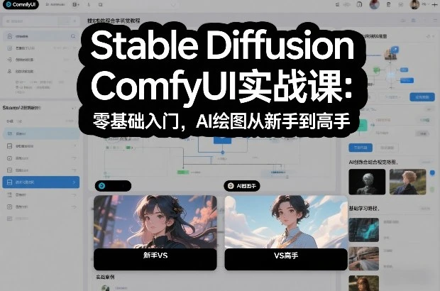 【精】Stable Diffusion ComfyUI实战课：零基础入门，AI绘图从新手到高手-项目资料商城
