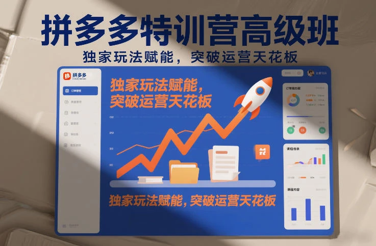 【精】拼多多特训营高阶班，独家玩法赋能，突破运营天花板(更新26年1月)-项目资料商城