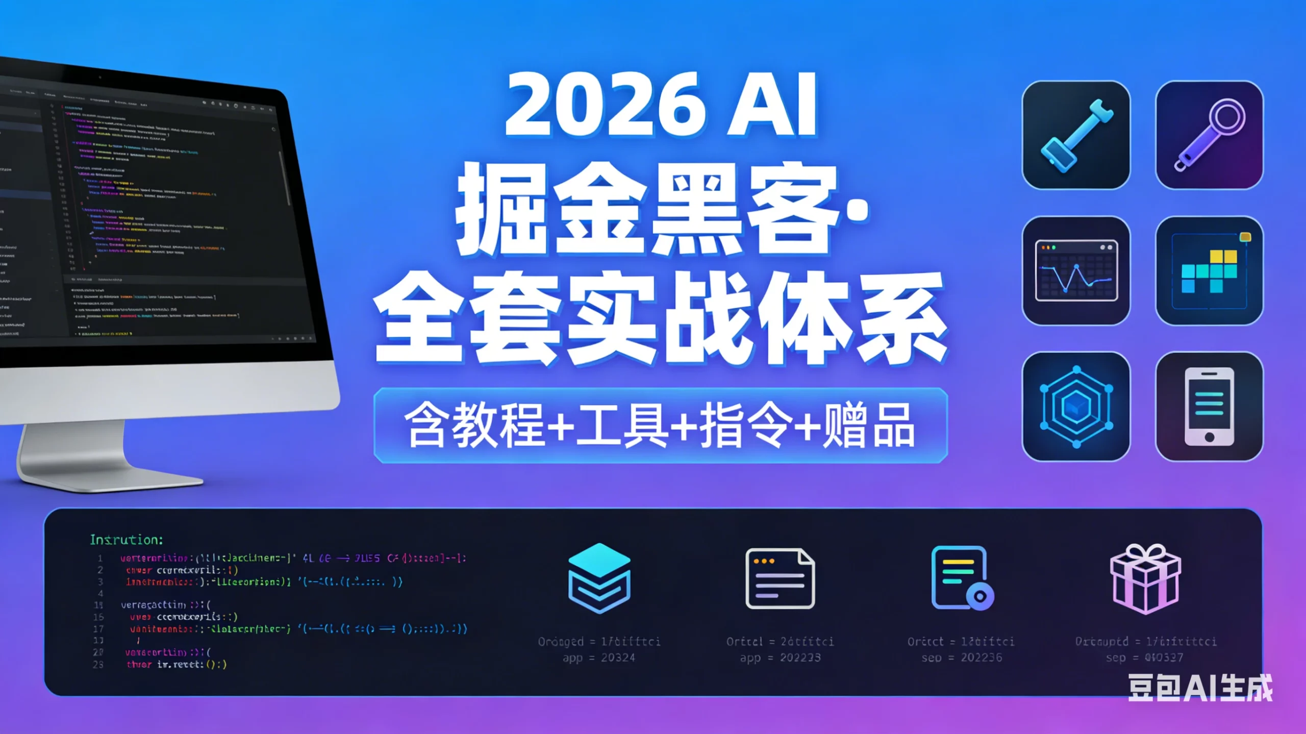 【精】2026 AI 掘金黑客·全套实战体系（含教程+工具+指令+赠品）-项目资料商城