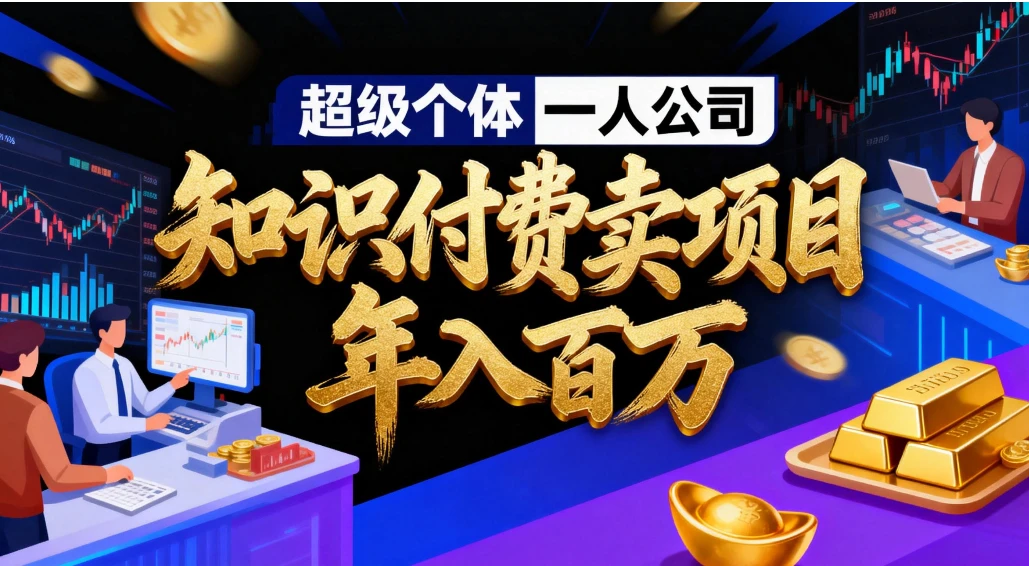2026年“超级个体一人公司”私域卖项目年入百万，个人IP-精准引流-项目包装-转化成交-项目资料商城