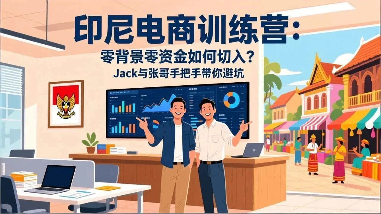 【精】印尼电商训练营：零背景零资金如何切入？Jack与张哥手把手带你避坑-项目资料商城