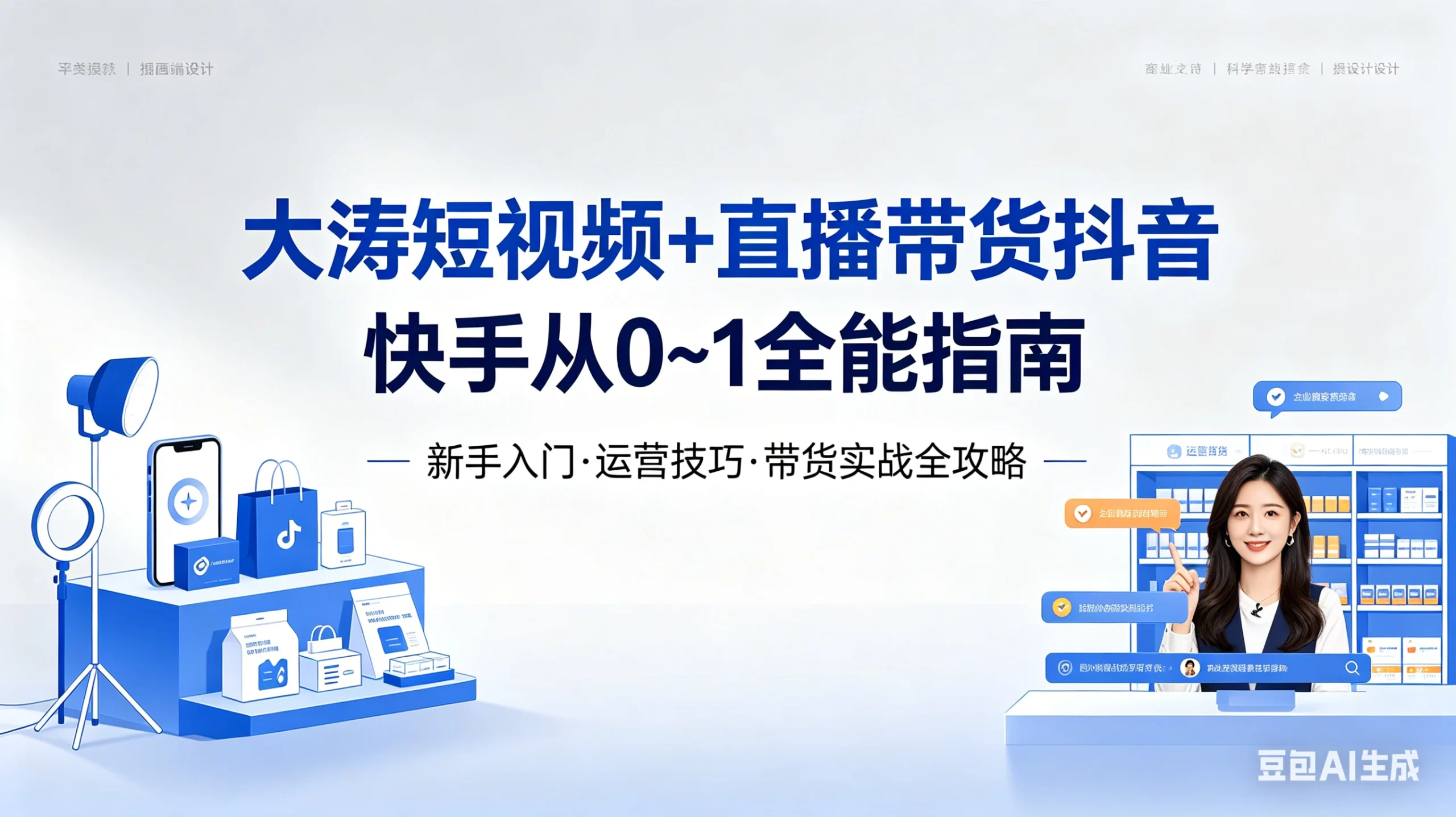 【精】大涛短视频+直播带货 短视频+图文+直播带货VIP陪跑，全平台起号+选品+实拍+剪辑+投放+变现全教学-项目资料商城