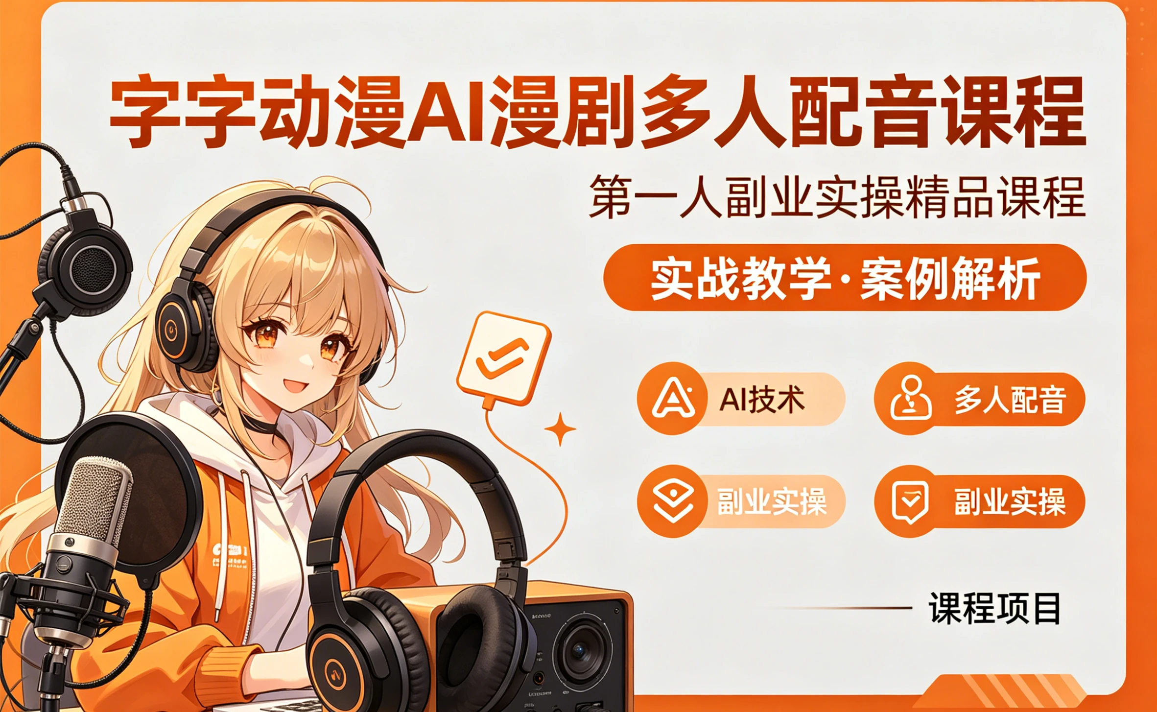 【精】AI漫剧多人配音实操课：零基础掌握多角色配音与漫剧制作，从分镜到导出全流程-项目资料商城