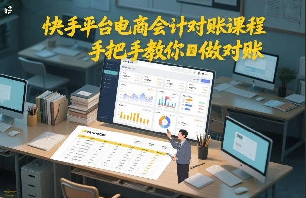 【精】快手平台电商会计对账课程，手把手教你做对账-项目资料商城